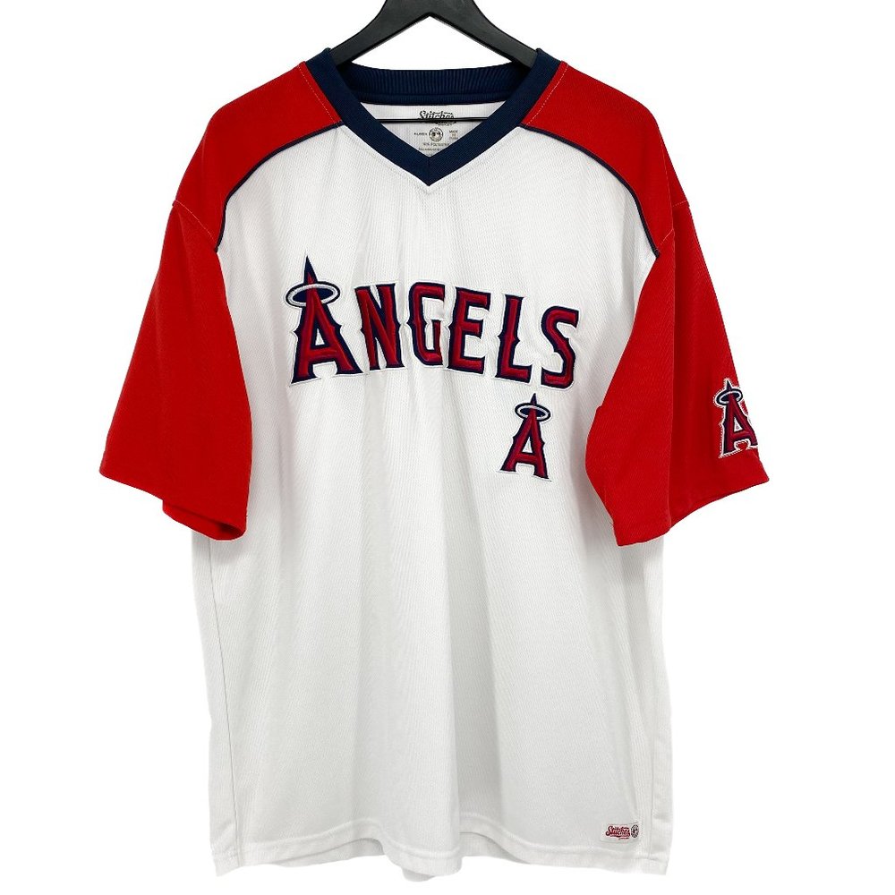 STITCHES Genuine Merchandise Anaheim Angels Colorblock Baseball Jersey Size XL